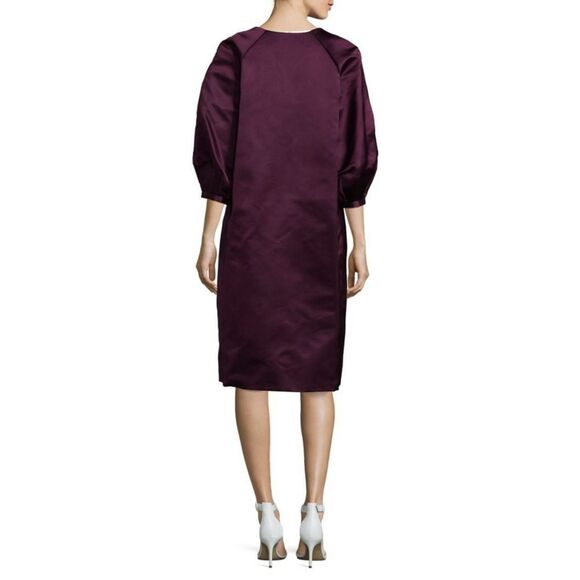 New! BARBARA TFANK Women's Double Faced 100% Silk Opera Coat Dark Purple Size 10 - Picture 2 of 2